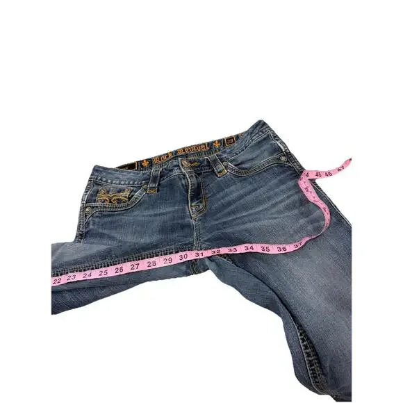Rock Revival Calli Thick Stitch Skinny Stretch Jeans Womens Size 28 READ - Picture 11 of 11